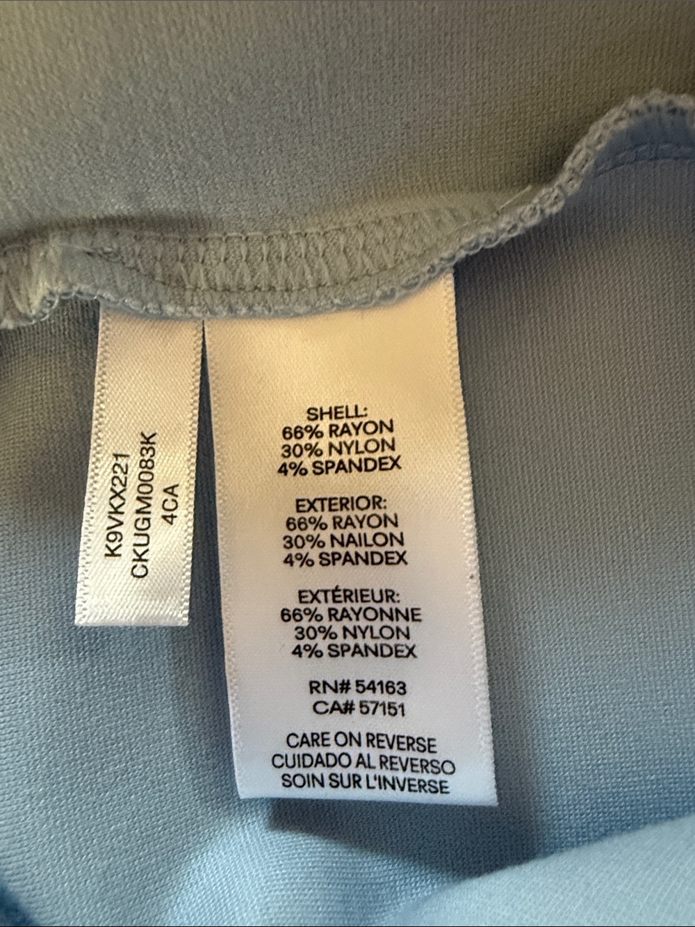 Calvin Klein Pale Blue Ponte Leggings - Picture 6 of 10